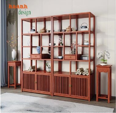 Kệ Gỗ Bày Đồ Trang Trí – Tô Điểm Không Gian Sống-KTT 014