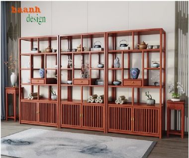 Kệ Gỗ Bày Đồ Trang Trí – Tô Điểm Không Gian Sống-KTT 014