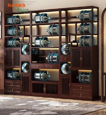 Sáng tạo không gian với kệ gỗ trang trí bày đồ-KTT 012