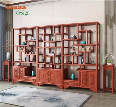 Kệ Gỗ Bày Đồ Trang Trí – Tô Điểm Không Gian Sống-KTT 014