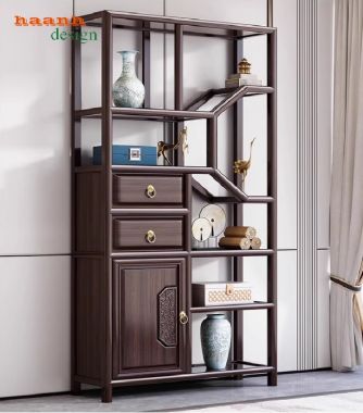 Kệ gỗ trang trí giả cổ phong cách trung quốc sang trọng-KTT 017