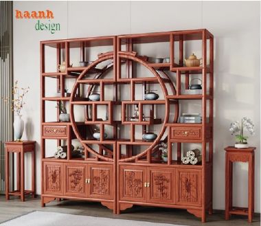 Kệ Gỗ Bày Đồ Trang Trí – Tô Điểm Không Gian Sống-KTT 014