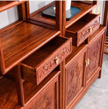 Khung kệ gỗ trang trí phòng khách – Bền đẹp theo thời gian-KTT 016