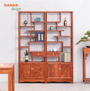 Khung kệ gỗ trang trí phòng khách – Bền đẹp theo thời gian-KTT 016