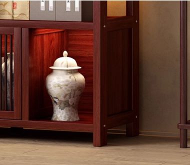 Trang trí ấn tượng với kệ gỗ bày đồ giả cổ-KTT 011