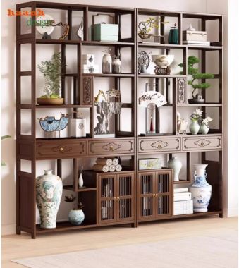 Giá trị sử dụng của kệ trang trí gỗ sồi trong gia đình-KTT 009