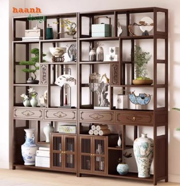 Giá trị sử dụng của kệ trang trí gỗ sồi trong gia đình-KTT 009