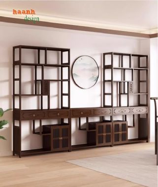 Giá trị sử dụng của kệ trang trí gỗ sồi trong gia đình-KTT 009