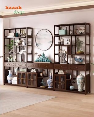 Giá trị sử dụng của kệ trang trí gỗ sồi trong gia đình-KTT 009