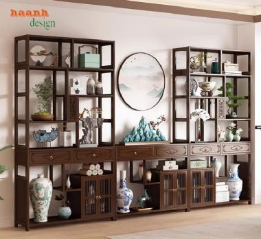 Giá trị sử dụng của kệ trang trí gỗ sồi trong gia đình-KTT 009