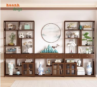 Giá trị sử dụng của kệ trang trí gỗ sồi trong gia đình-KTT 009