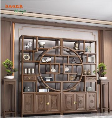 Kệ Trang Trí Gỗ Óc Chó – Nâng Tầm Đẳng Cấp Không Gian Sống-KTT 013