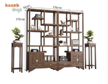 Kệ Trang Trí Gỗ Óc Chó – Nâng Tầm Đẳng Cấp Không Gian Sống-KTT 013