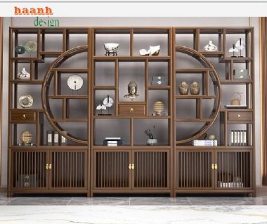 Kệ Trang Trí Gỗ Óc Chó – Nâng Tầm Đẳng Cấp Không Gian Sống-KTT 013