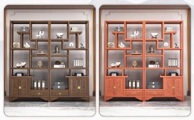 Kệ Trang Trí Gỗ Óc Chó – Nâng Tầm Đẳng Cấp Không Gian Sống-KTT 013