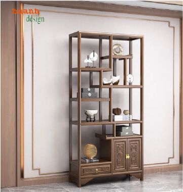 Kệ Trang Trí Gỗ Óc Chó – Nâng Tầm Đẳng Cấp Không Gian Sống-KTT 013