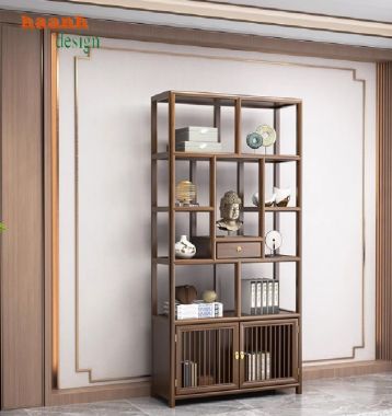 Kệ Trang Trí Gỗ Óc Chó – Nâng Tầm Đẳng Cấp Không Gian Sống-KTT 013