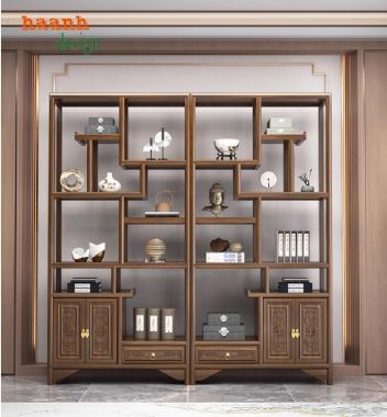 Kệ Trang Trí Gỗ Óc Chó – Nâng Tầm Đẳng Cấp Không Gian Sống-KTT 013