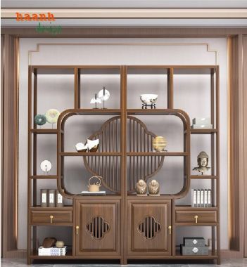 Kệ Trang Trí Gỗ Óc Chó – Nâng Tầm Đẳng Cấp Không Gian Sống-KTT 013