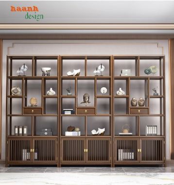 Kệ Trang Trí Gỗ Óc Chó – Nâng Tầm Đẳng Cấp Không Gian Sống-KTT 013