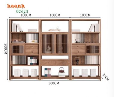 Tăng cường tính thẩm mỹ với kệ gỗ trang trí phòng khách-KTT 007