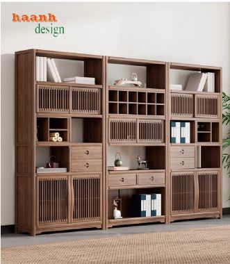 Tăng cường tính thẩm mỹ với kệ gỗ trang trí phòng khách-KTT 007