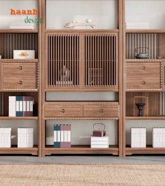 Tăng cường tính thẩm mỹ với kệ gỗ trang trí phòng khách-KTT 007