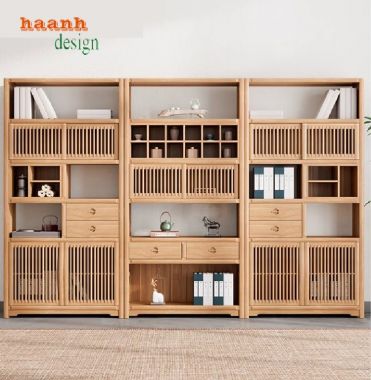 Tăng cường tính thẩm mỹ với kệ gỗ trang trí phòng khách-KTT 007