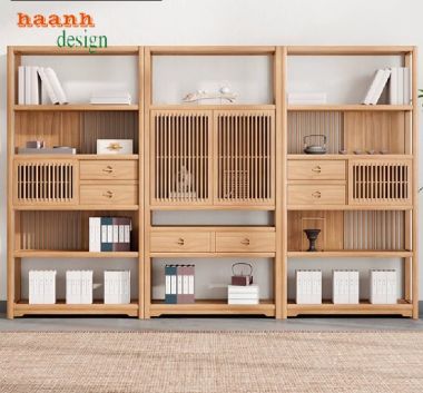 Tăng cường tính thẩm mỹ với kệ gỗ trang trí phòng khách-KTT 007