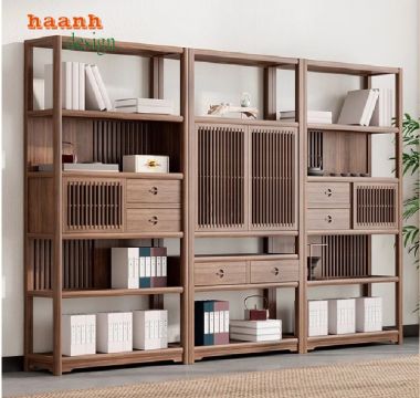 Tăng cường tính thẩm mỹ với kệ gỗ trang trí phòng khách-KTT 007