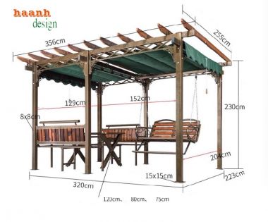 Nhà chòi kẽm sân vườn - Điểm nhấn cho không gian ngoài trời-NSC 014