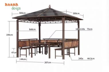 Nhà chòi kẽm sân vườn - Điểm nhấn cho không gian ngoài trời-NSC 014