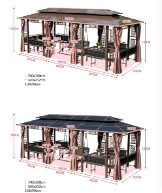 Mẫu chòi sân vườn hiện đại cao cấp – Tùy chỉnh theo yêu cầu-NSC 017