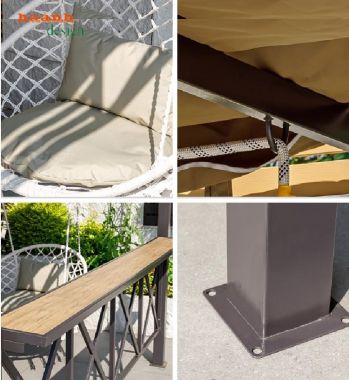 Chòi nghỉ sân vườn bằng sắt – Giải pháp hiện đại ngoài trời-NSC 018