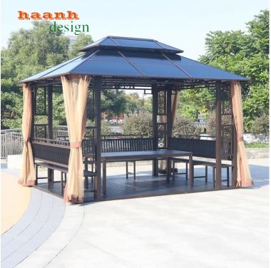 Nhà chòi ngoài trời chất liệu kẽm sơn tĩnh điện NCS 006