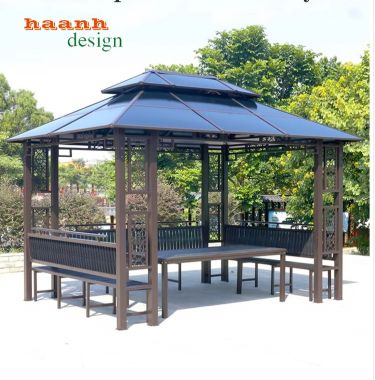 Nhà chòi ngoài trời chất liệu kẽm sơn tĩnh điện NCS 006