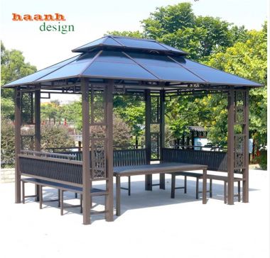 Nhà chòi ngoài trời chất liệu kẽm sơn tĩnh điện NCS 006