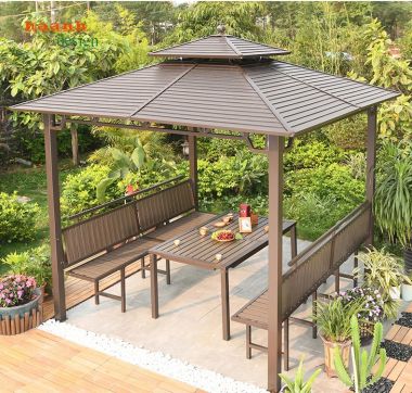 Nhà chòi sân vườn sắt sơn tĩnh điện NCS 001