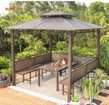 Nhà chòi sân vườn sắt sơn tĩnh điện NCS 001