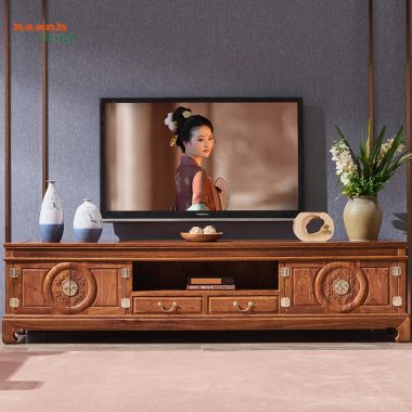 Kệ Ti Vi Giả Cổ Ấn Tượng Với Phong Cách Á Đông.KTV 002