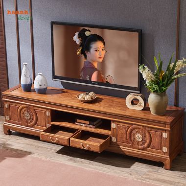 Kệ Ti Vi Giả Cổ Ấn Tượng Với Phong Cách Á Đông.KTV 002