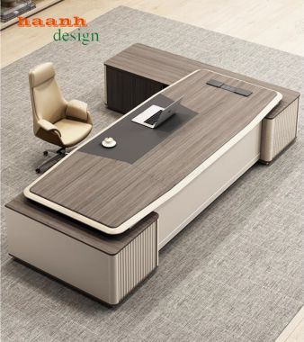 Bàn ghế phòng lãnh đạo gỗ công nghiệp phong cách hiện đại. PGD 006