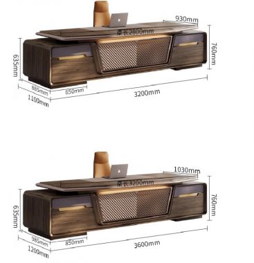 Tạo dấu ấn phong cách với bàn làm việc lãnh đạo gỗ óc chó-PGG 010