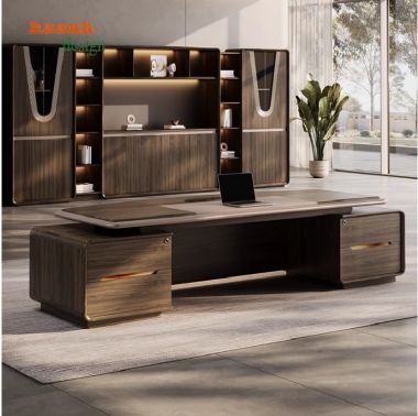 Tạo dấu ấn phong cách với bàn làm việc lãnh đạo gỗ óc chó-PGG 010
