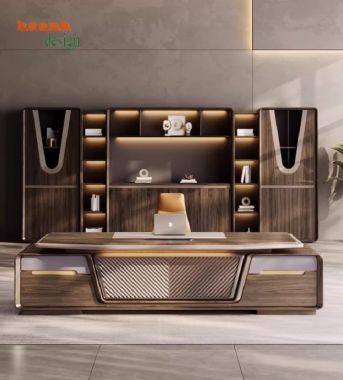 Tạo dấu ấn phong cách với bàn làm việc lãnh đạo gỗ óc chó-PGG 010
