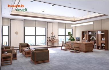 Đồ gỗ nội thất phòng lãnh đạo sang trọng và tinh tế. PGG 007