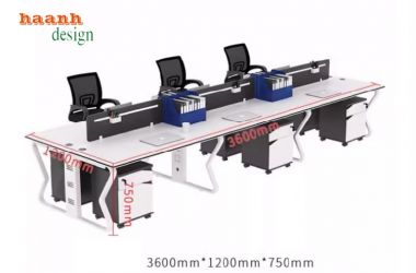 Bàn ghế nhân viên văn phòng bền đẹp và tiện dụng-VPN 009