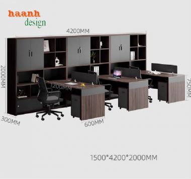 Mẫu Bàn Nhân Viên Gỗ Công Nghiệp Được Ưa Chuộng Nhất-VPN 011