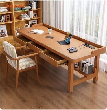 Bàn làm việc gỗ tự nhiên hiện đại cho mọi gia đình BLH 001