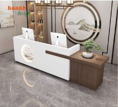 Tạo ấn tượng hoàn hảo với Quầy tiếp tân văn phòng-QLT 009